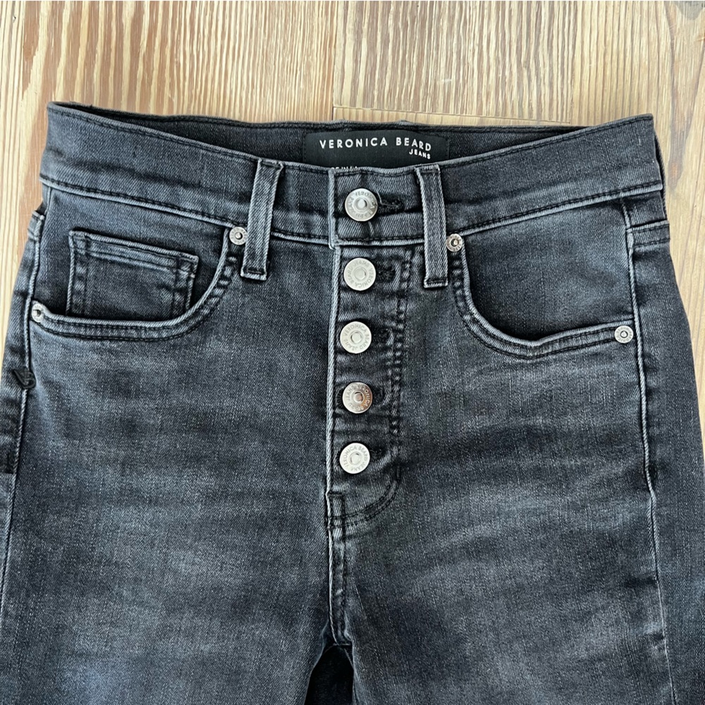 Veronica Baird black button front jeans